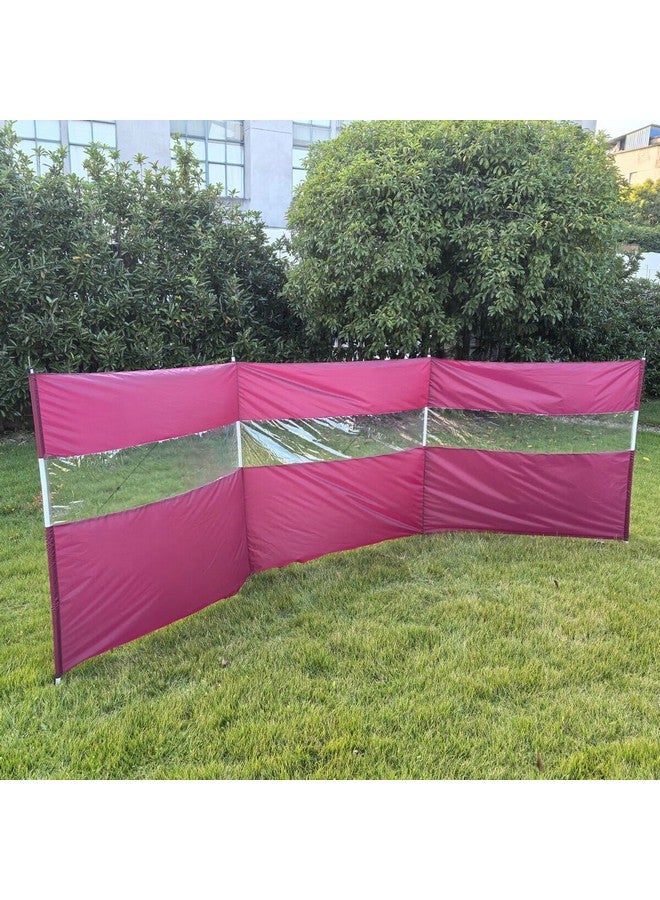 TWT Wind Screen with PVC Window Pink and Clear 440 x 130 cm BU2275 - Image 4